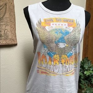 I.O.C. tee, size small, with logo “Livin the dream road trip “